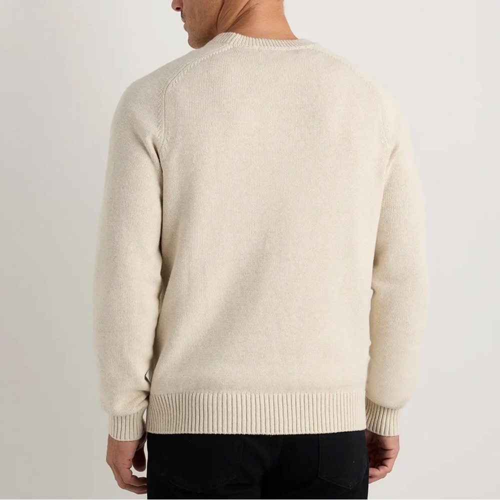 Men's Banana Republic Cream Crewneck Sweatshirt - Picture 5 of 11